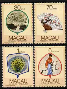 MACAU - 1987 - Fans - Perf 4v Set - Mint Never Hinged