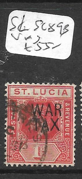 ST LUCIA   (P1305B) KGV WAR TAX  SG 89B   VFU