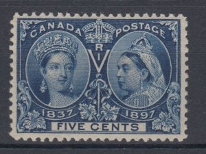 #54 FIVE Cent Jubilee F+ VF Cat $150 post office fresh Canada mint 