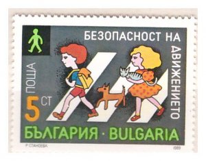 Bulgaria 1989  Traffic Safety 1v MNH