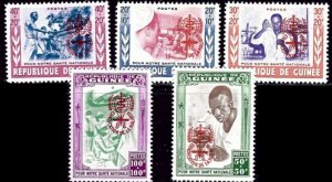 Guinea B25-29 MNH 1962 overprints (an2043)