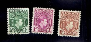 NIGERIA SCOTT#53-55 KING GEORGE VI - USED