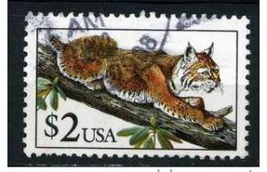 USA 1990 - Scott 2482 used - $2, Bobcat 