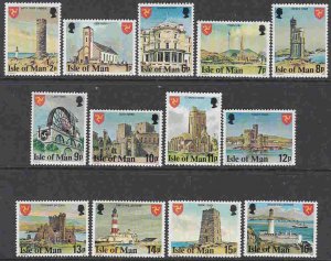 Isle of Man #113-25 short set F-VF Mint NH ** Landmarks