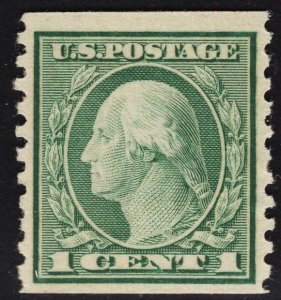 US #490 1c Green Washington Coil MINT NH  SCV $1.05