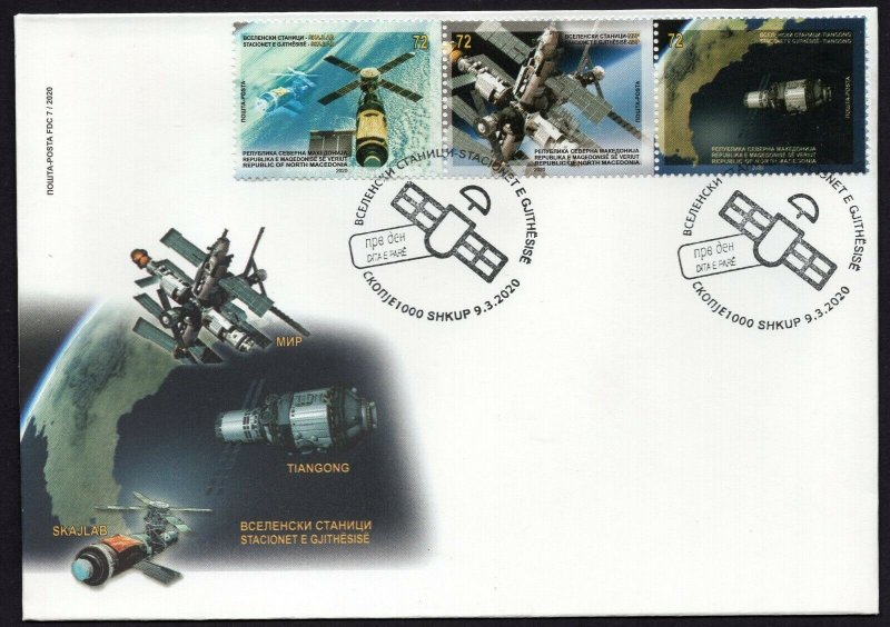 381 - NORTH MACEDONIA 2020 - Space Stations - FDC