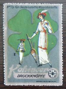 KOH I NOOR - POSTER STAMP! cinderella czech austria fashion reklamemarke J10