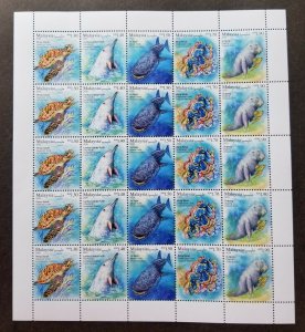 Malaysia Definitive Iconic Marine Life 2020 (setenant sheetlet) MNH *unissued