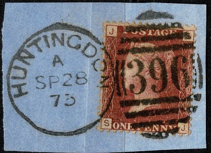 QV 1864-79 1d Penny Red (Shades) on Paper Wmk. 4 (L. Crown) used S.G. 43 Pl. 150