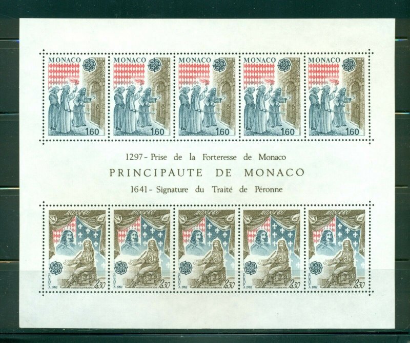 Monaco #1330a  (1982 Europa sheet of ten) VFMNH CV $18.00