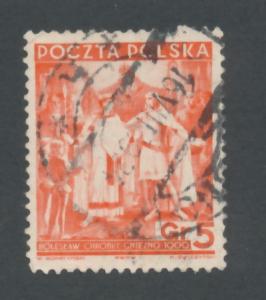 Poland 1938 Scott 320 used - 5g, Independence 20th Anniv. Otto III at Gnesen