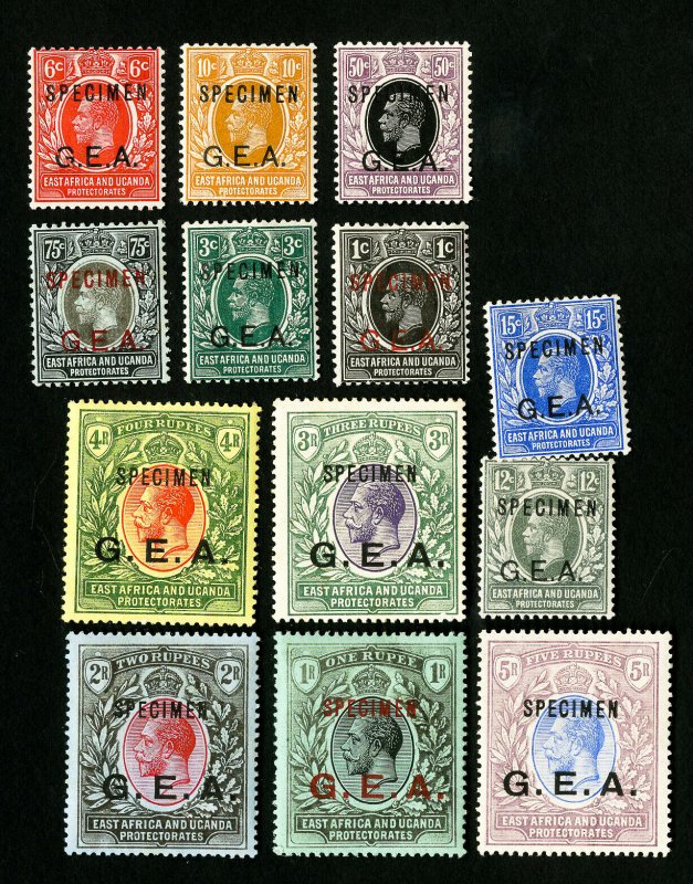 German East Africa Stamps VF 13 values specimen set OG H