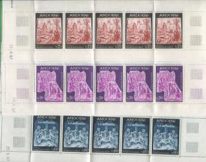 10 Sets of 1967 Andorra Stamps 178 - 180 Cat Value $32 Saint John Revelation