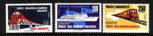 Turkey-Trains-Sc#1892-4-unused NH set-Locomotives-1971-