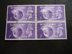 Stamps - Great Britain - Scott# 272 - Used Block of 4 Stamps