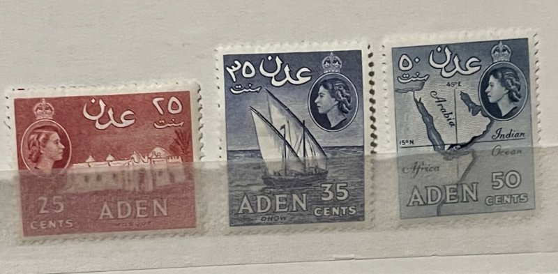 Aden 1955 British Colonies Stamps, Mint-Hinged, VF