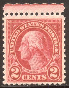 U.S. #634A SCARCE Mint NH w/ Cert - 1928 2c Carmine, Type II