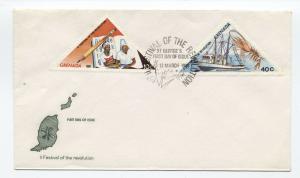 1981 Grenada festival of the revolution triangle set on FDCS [L.118]