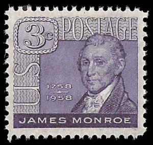 # 1105 MINT NEVER HINGED JAMES MONROE VF+
