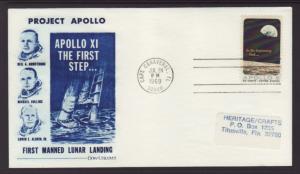 US 1371 Apollo 8 Dow Unicover Label FDC