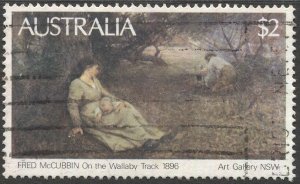 AUSTRALIA 1981 Sc Unlisted SG 778 Used VF,  $2, On the Wallllaby Track painting