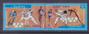 France 2784a MNH 2000 Summer Olympics Sydney Australia Joint Pair Issue