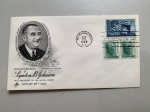 POLITICAL EVENT COVER - LYNDON B. JOHNSON INAUGURATION - art craft CACHET!