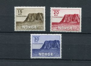 NORWAY DURING GERMAN OCCUPATION 1943 NORTH CAPE SCOTT B28-B30 PERFECT MNH