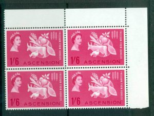 Ascension Is 1963 FFH Cnr Blk 4 MUH lot66135