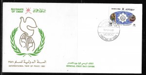 Oman 294 International Peace Year FDC 2024 Scott c.v. Used $1.75