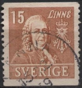 Sweden 294 (used) 15ö Carl Linnaeus, fawn (1939)