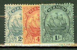 IX: Bermuda 81, 83b, 85, 88-92 mint CV $62.80; scan shows only a few