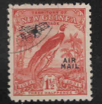 New Guinea Scott C16 Used Airmail overprint stamp