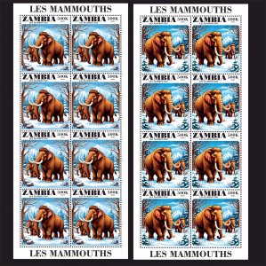 Stamps.Prehistoric Fauna Mammoths 2025 8 sheets  perforated NEW MNH**