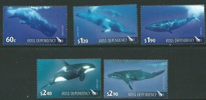 ROSS DEPENDENCY SG120/4 2010 WHALES MNH