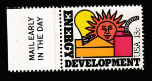 SC# 1724 - (13c) - Energy Development, MNH 'Mail Early' single