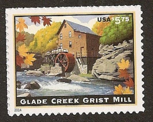 US 4927 Priority Mail Glade Creek Grist Mill $5.75 single (1 stamp) MNH 2014 