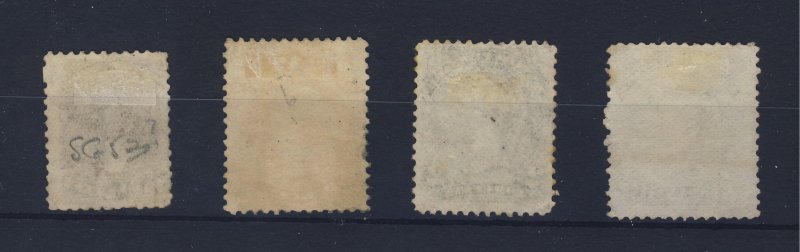 4x Canada Large Queen Used Stamps #21-1/2c #23-1c 2x #24-2c Guide Value= $250.00