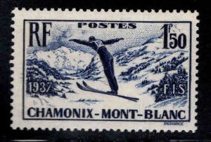 FRANCE Scott 322 MNH** 1937 Mont-Blank Ski championship stamp