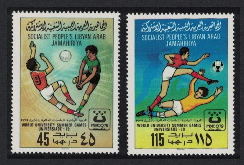 Libya Football Volleyball University Games 2v 1979 MNH SG#923-924