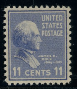 US Stamp #816 James K Polk 11c - PSE Cert - SUPERB 98 - MNH - SMQ $105.00