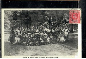 FIJI ISLANDS  COVER  PPO507   1908 KE 1D  PPC NAUSORI TO USA