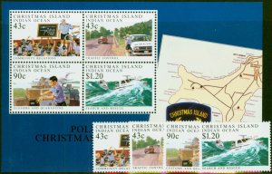 Christmas Island 1991 Police Force Set of 5 SG321-MS325 V.F MNH