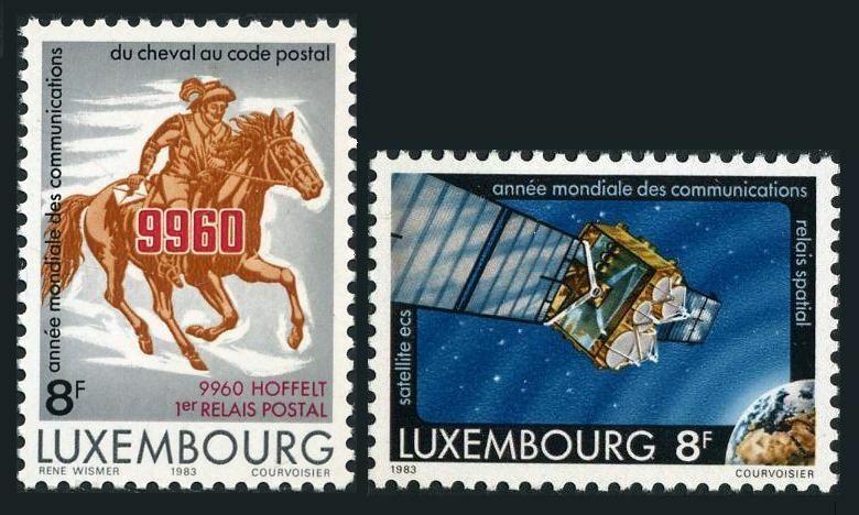 Luxembourg 693-694,MNH.Mi 1078-1079. Communications Year WCY-1983.Satellite.