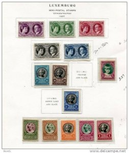Luxembourg 1920-7 Accumulatiom Unused/Used on pages Overprint