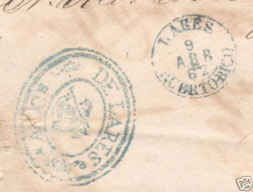 Puerto Rico, 1862 Official Cover Front to Aguadilla, m/s ABONO