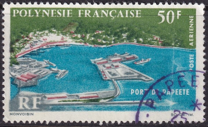 French Polynesia 1966 Sc C43 air post used