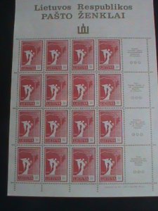 ​LITHUANIA STAMP-1990- SC#374 ANGEL AND MAP MINT FULL SHEET