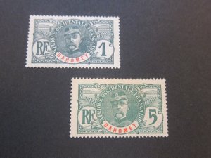 French Dahomey 1906 Sc 17,20 MH