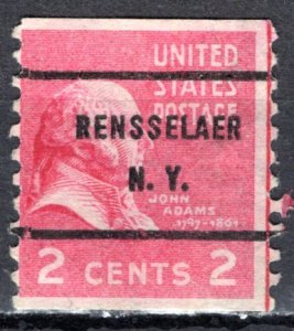 USA; 1939: Sc. # 841: Used. Pre-Cancelled COIL Single Stamp